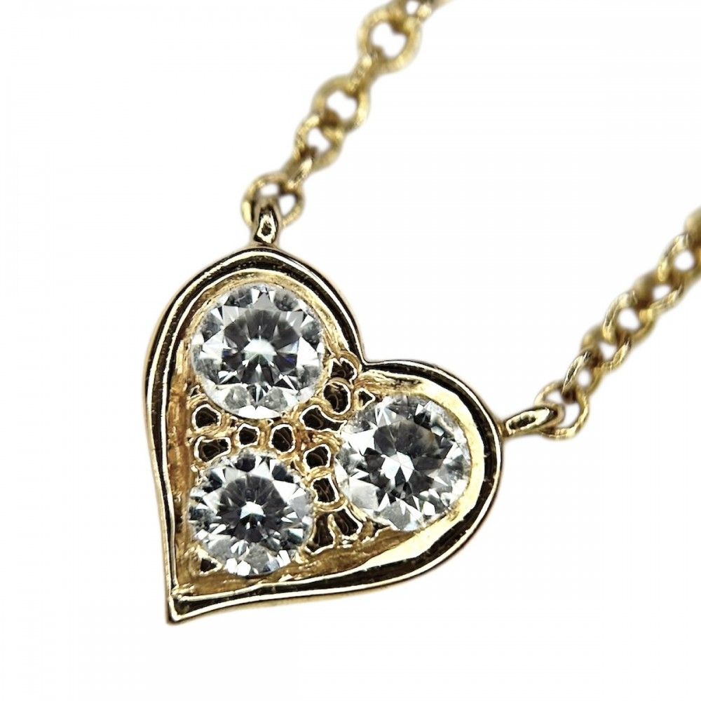 【TIFFANY＆CO. 】センチメンタルハート3Pダイヤネックレス プラチナ ティファニー / TIFFANY & Co. センチメンタルハート ネックレス