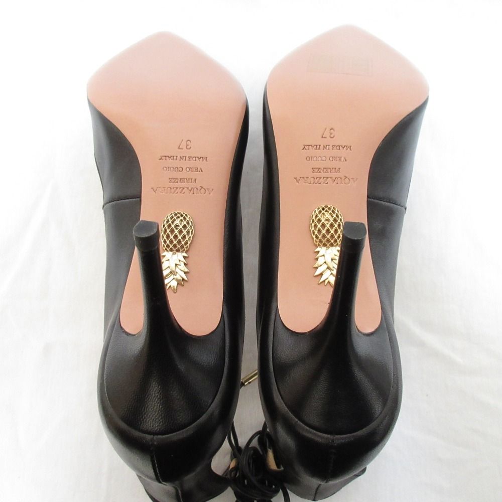 未使用 AQUAZZURA アクアズーラ CHRISTY レザー ポインテッド