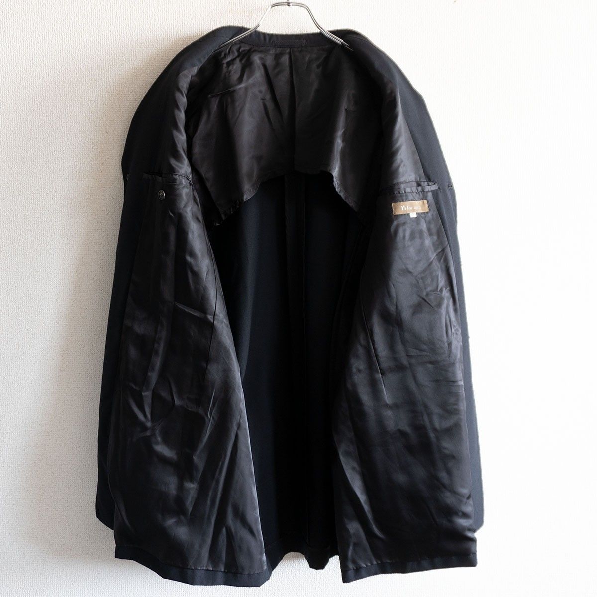 Y's チェスターコート 黒 ウール ミックス ヨウジヤマモト ワイズ ワイズ y's チェスターコート Y's チェスターコート 黒 ウール