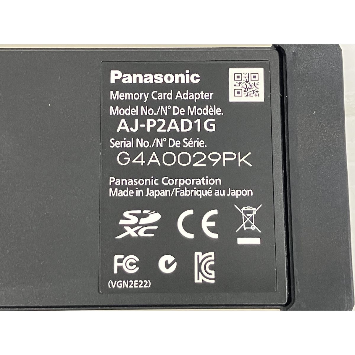Panasonic AJ-P2AD1G microP2 Memory Card Adapter