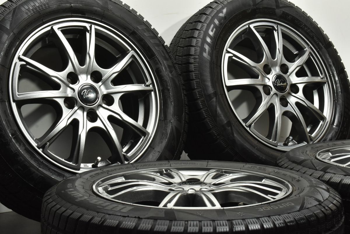 バリ溝品 ヴェルサンディ 15in 6J 45 PCD114.3 ハイフライ win-turi 216 195 65R15 ノア ヴォクシー エスクァイア ステップワゴン