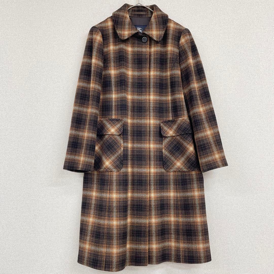 BURBERRY LONDON バーバリーロンドン ロングコート ツイード チェック
