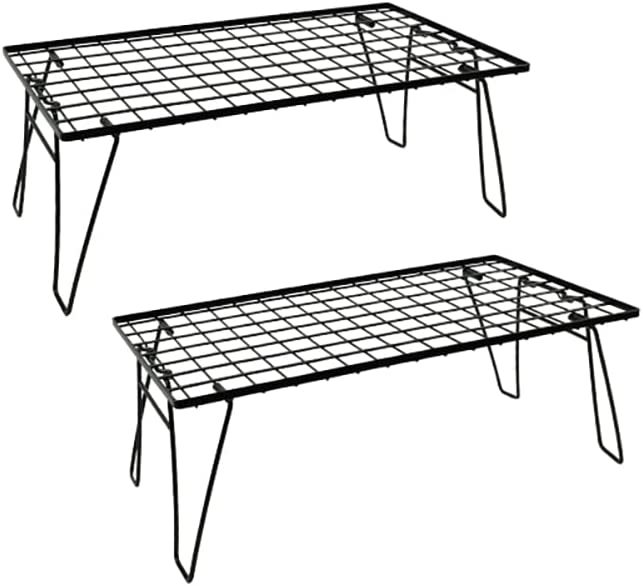 ラック2枚 ブラック HIBARI フィールドラック キャンピングラック 2個セット マットブラック キャンプ収納 コンパクト アウトドアワゴン  アウトドアテーブル 折りたたみ テーブル ローチェアアウトドア キャンプテーブル (ラック2枚)