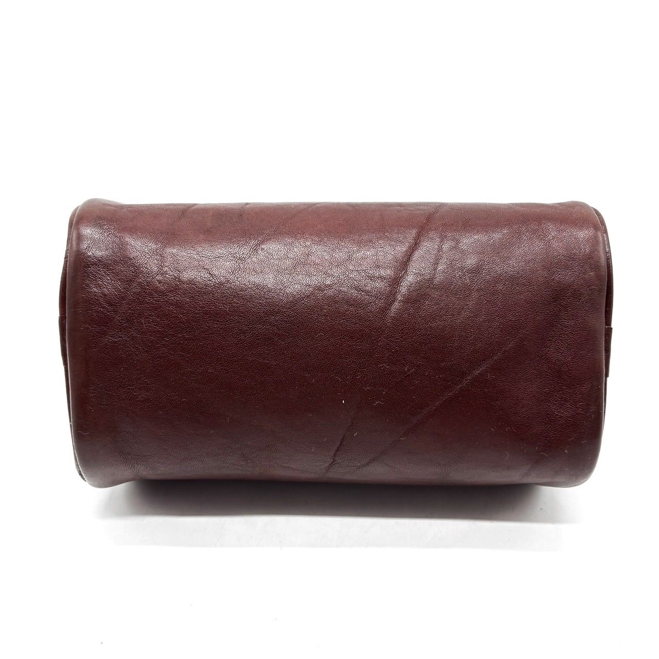 HIROFU ヒロフ ハンドバッグ トートバッグ ポーチ エンボスロゴ H レザー 革 ブラウン 茶色 ゴールド金具 ユニセックス 男女兼用 メンズ レディース DECORATOM_COM_BR