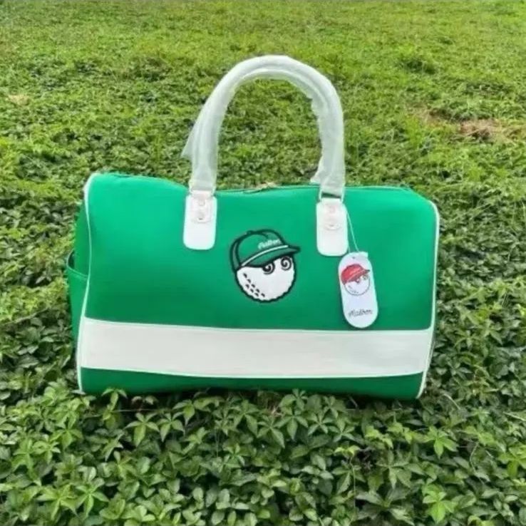 マルボンゴルフ ボストンバッグ ゴルフバッグ グリーン 1点のみmalbonマルボンゴルフバックボストンバッグホワイト/グリーン 1