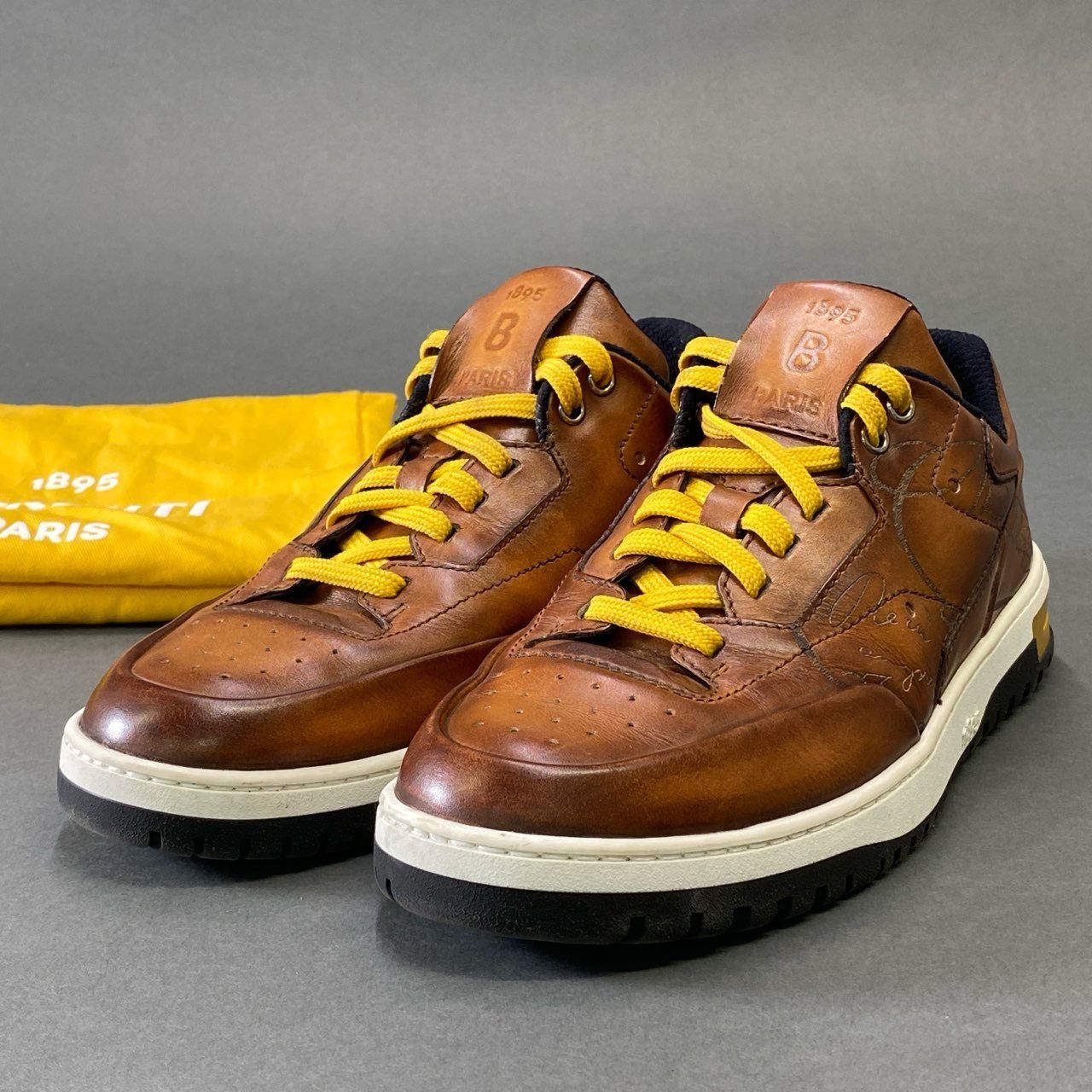 Berluti メンズスニーカー Playtime SELVA 高級ヴェネチアレザー プレイタイム スクリット ヴェネチア カーフレザー スニーカー