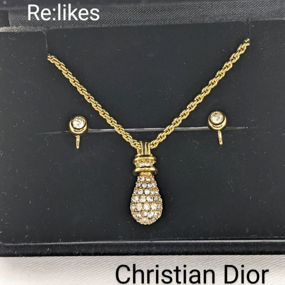 再販開始 美品 Christian Dior ヴィンテージ ネックレス イヤリング