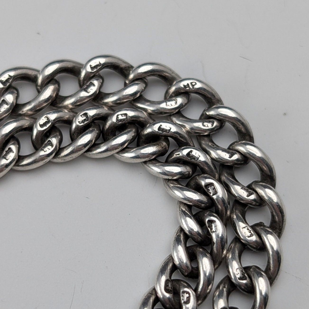 純銀製ダブルアルバートチェーン 40g