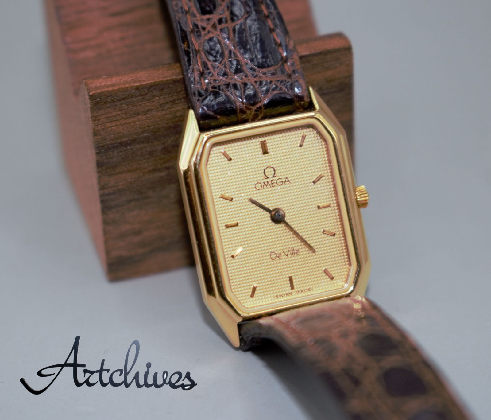 WALTHAM ウォルサム 手巻き プラチナ腕時計 レクタンギュラーケース