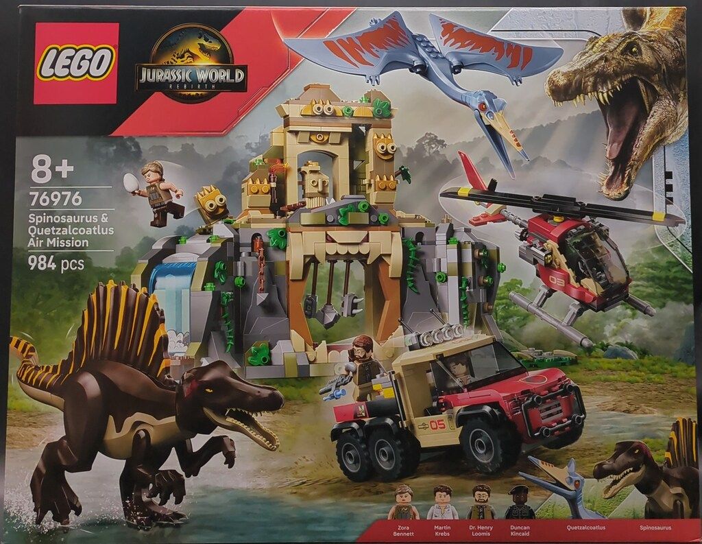 LEGO JURASSIC WORLD REBIRTH Spinosaurus - Quetzalcoatlus Air Mission 76976