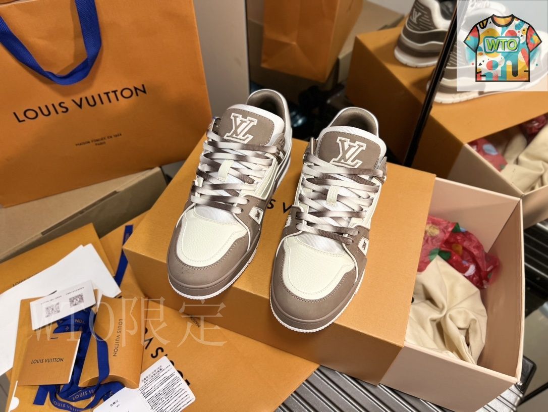 Louis Vuitton LV Trainer スニーカー カジュアルシューズ38-3