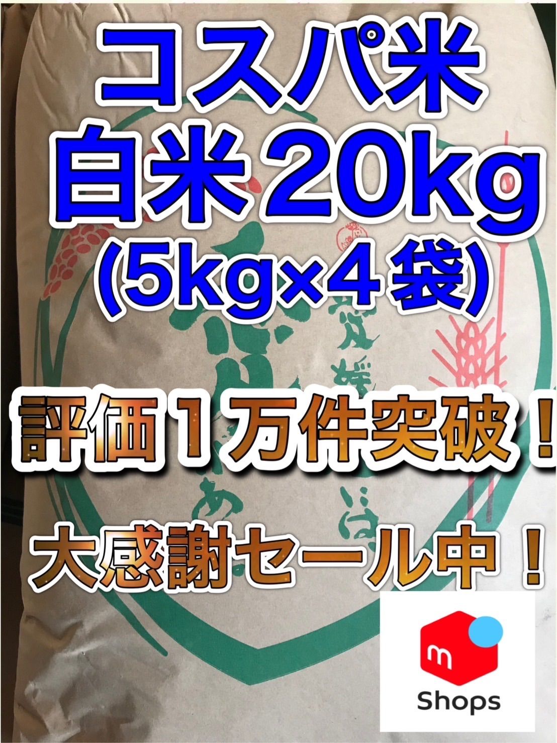 令和4年産新米】コスパ米 白米 20kg(5kg×4) 送料無料！ お米 - OKB