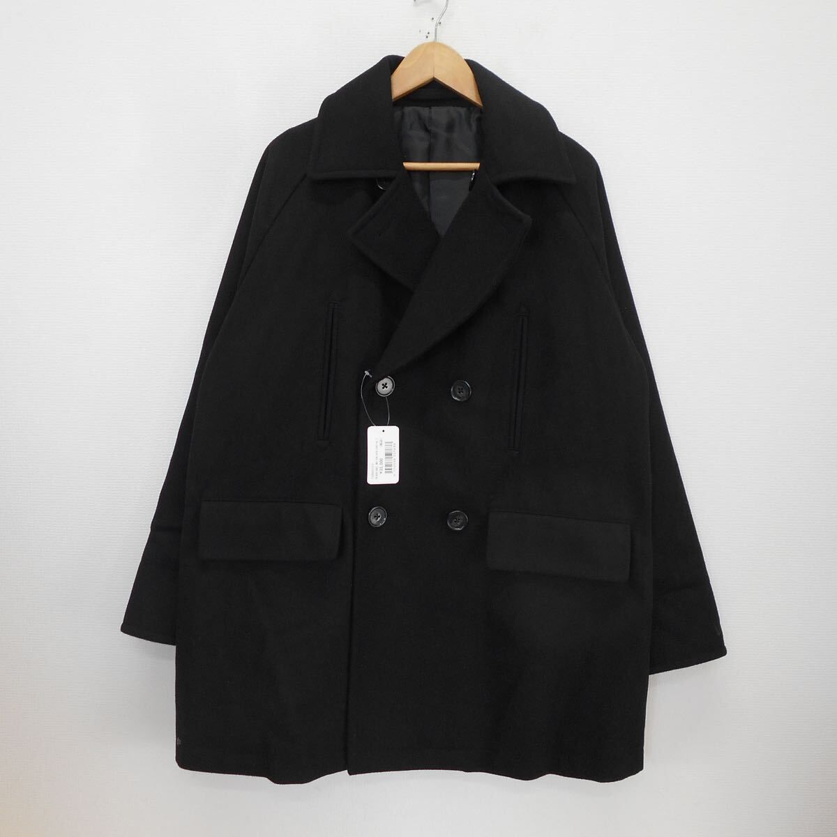 ブラックレーベル　ウールピーコート　Lサイズ　　ブラック　　洋服 未使用 NEW ERA BLACK LABEL ニューエラ ブラックレーベル 13952717