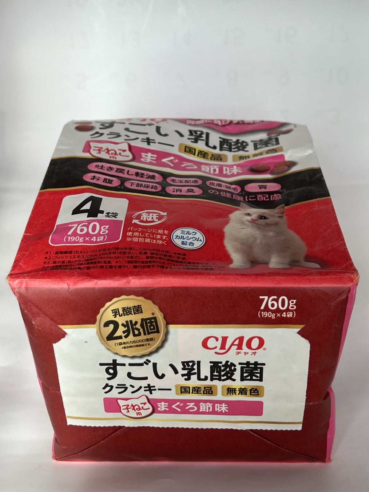 CIAO すごい乳酸菌クランキー まぐろ節味 760g(190g×4袋) - 水槽