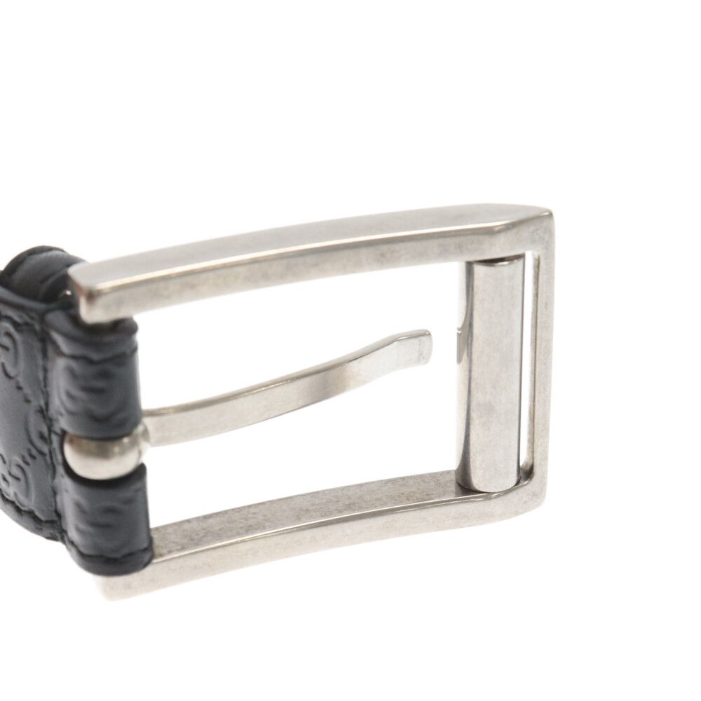 GUCCI ブラックレザーベルト 281798 8MJN