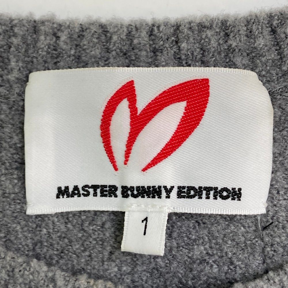 サイズ：1 MASTER BUNNY EDITION マスターバニーエディション  ウール混 ニットセーター  グレー系 [240101427249] ゴルフウェア レディース ストスト サイズ：1 MASTER BUNNY EDITION マスターバニーエディション