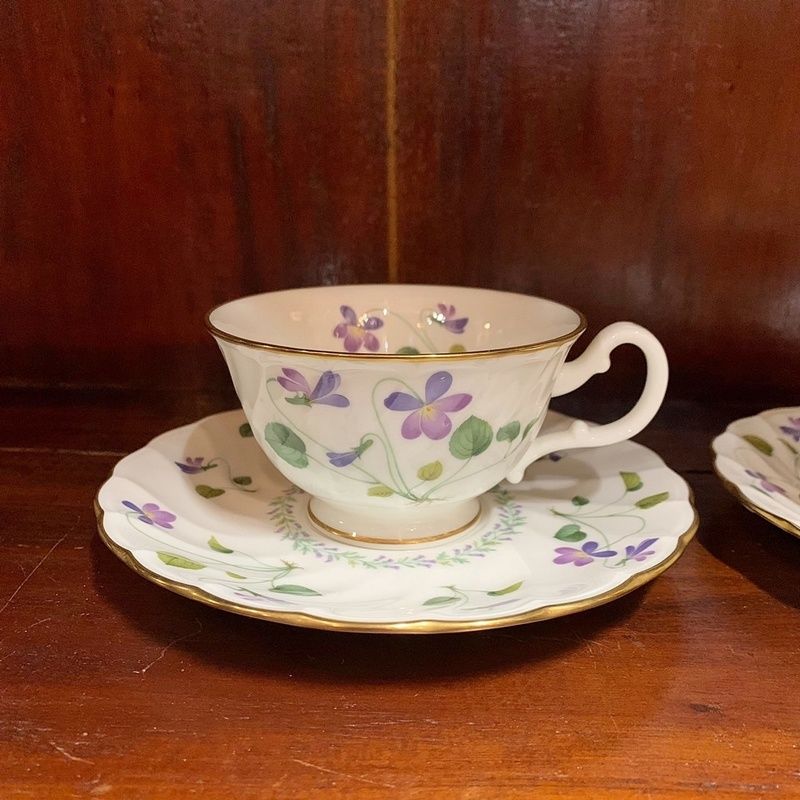 ノリタケ 食器セット7点 すみれ花柄 （ノリタケ バイオレット