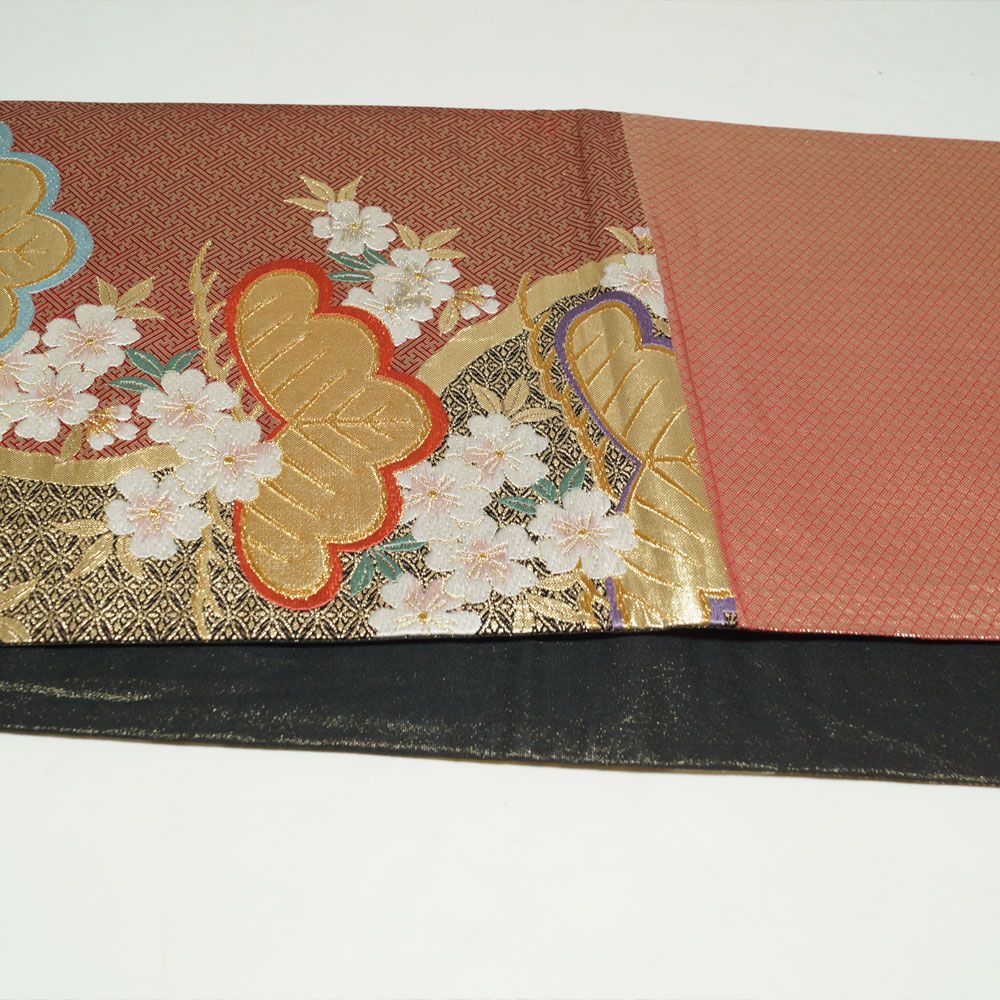 振袖セット 振袖・袋帯 2点 セット 孔雀に花車模様 Mサイズ 友禅 古典柄 【 中古 振袖 踊り 着物 セット リサイクル 振袖 リサイクル着物 正絹 卒業式 成人式 お稽古 販売 振袖 アウトレット 購入 振り】