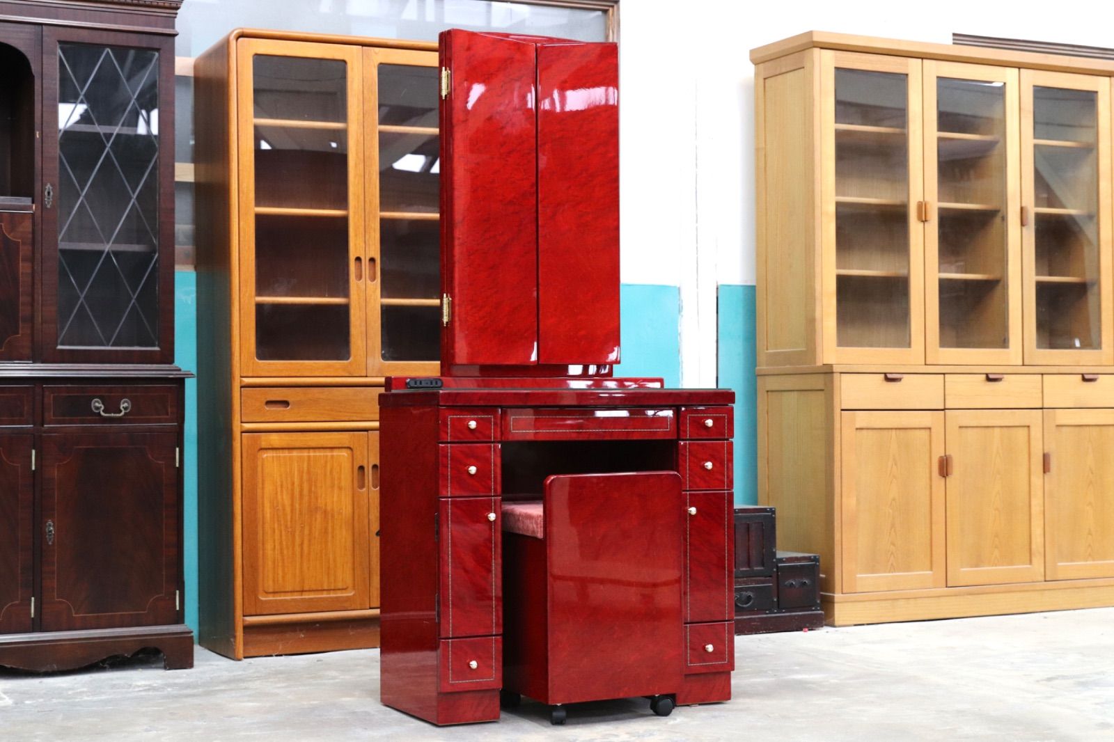 GMIK549○ドレッサー 三面鏡 化粧台 クラシック エレガント 家具 検 松田三郎商店 北谷家具