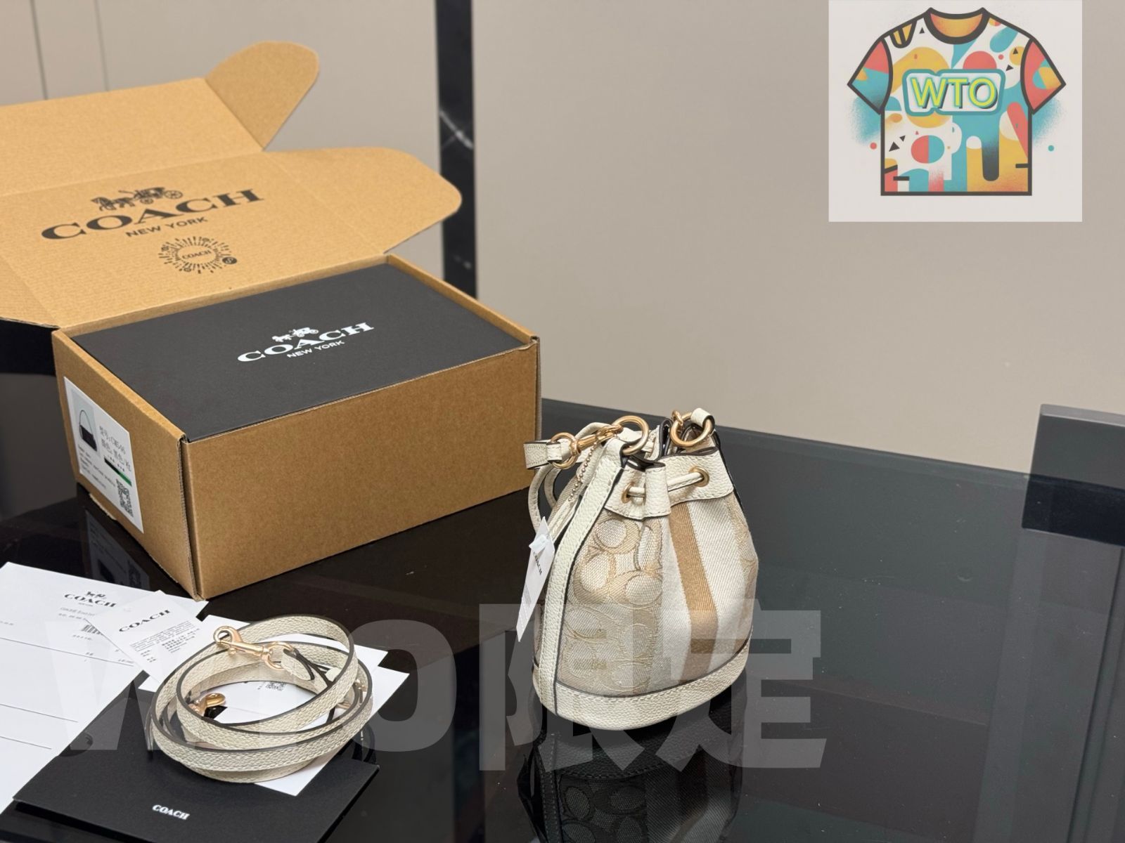 コーチ　バッグ 今日WTO】Coach ミニバケツバッグ（デニム）Cute Design-WTO輸入