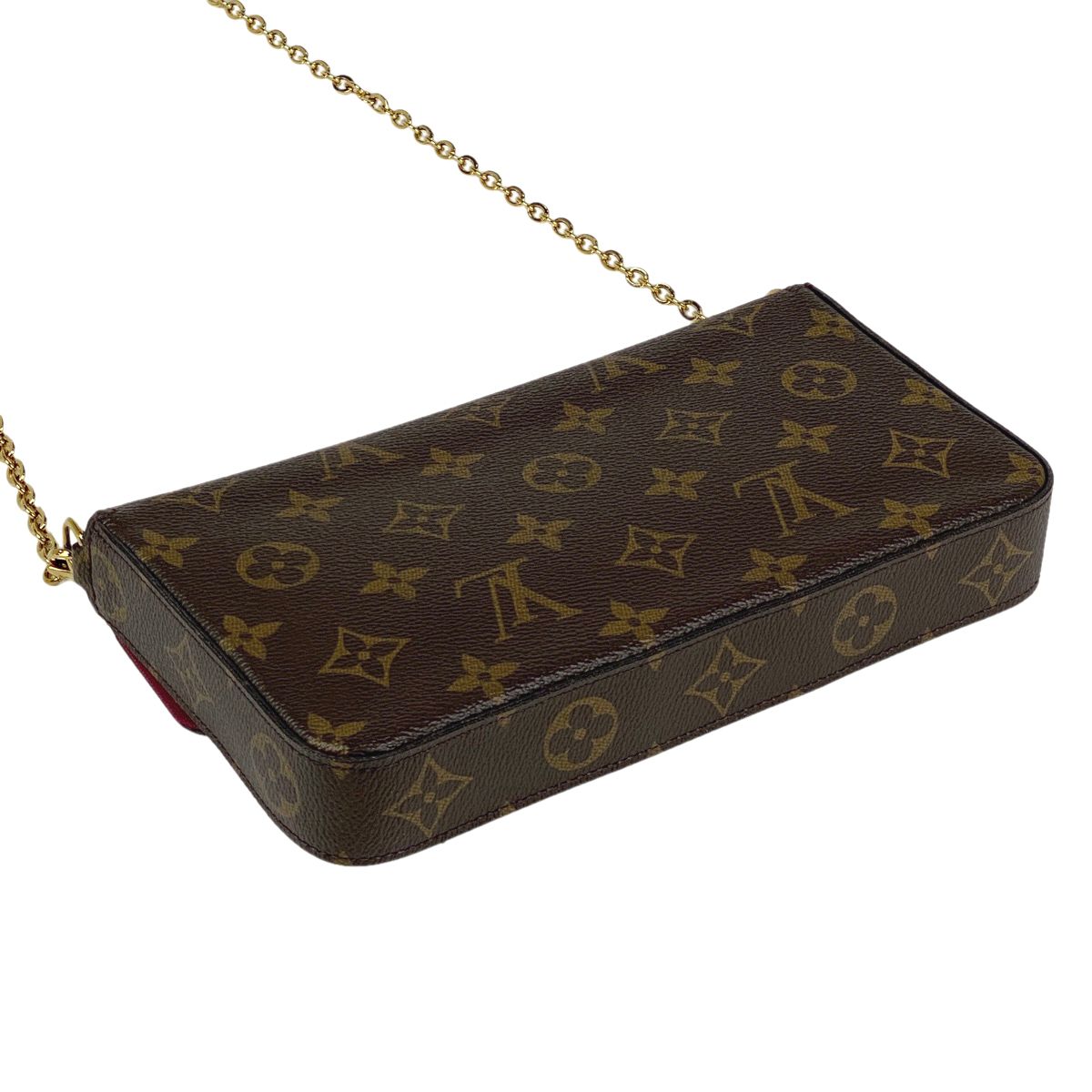 ルイ・ヴィトン Louis Vuitton ポシェット フェリシー チェーン ウォレット ショルダーバッグ モノグラム ブラウン フューシャ(ピンク)  M61276 レディース 【中古】 - メルカリ