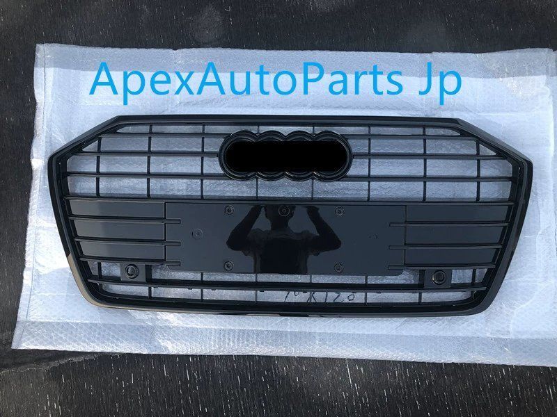 一定金額以上で配達無料！ アウディA6 改造用フルブラックグリル 2019- モデル A6L エンブレム付き