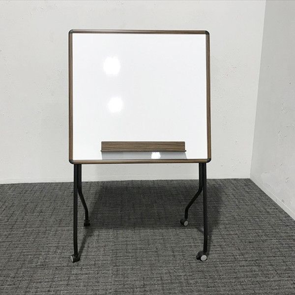 ホワイトボード 脚付 片面式 ハピラ ルガテ W946 ダークブラウン