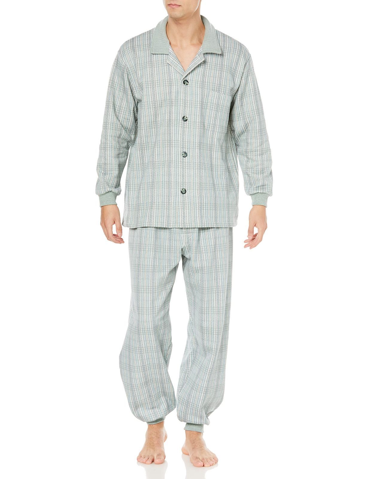 グンゼ] ルームウェア メンズ 長袖・長パンツパジャマ 極暖 裏起毛 無地 襟なし かぶりタイプ 冬用 SG4275 綿混 ミニ裏毛 ルームウェア  長袖長パンツ【SALE】 MH6523 :メンズ パジャマ・部屋着・ルームアイテム [グンゼ] パジャマ 極暖 襟元あったか長袖長パンツ（前あき） 裏毛起毛 メンズ