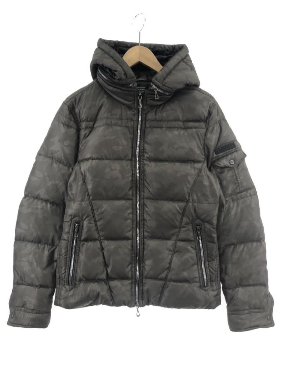 NICOLE CLUB ニコルクラブ フード付き カモフラ柄 ダウン ジャケット size46/カーキ ◆■ メンズ