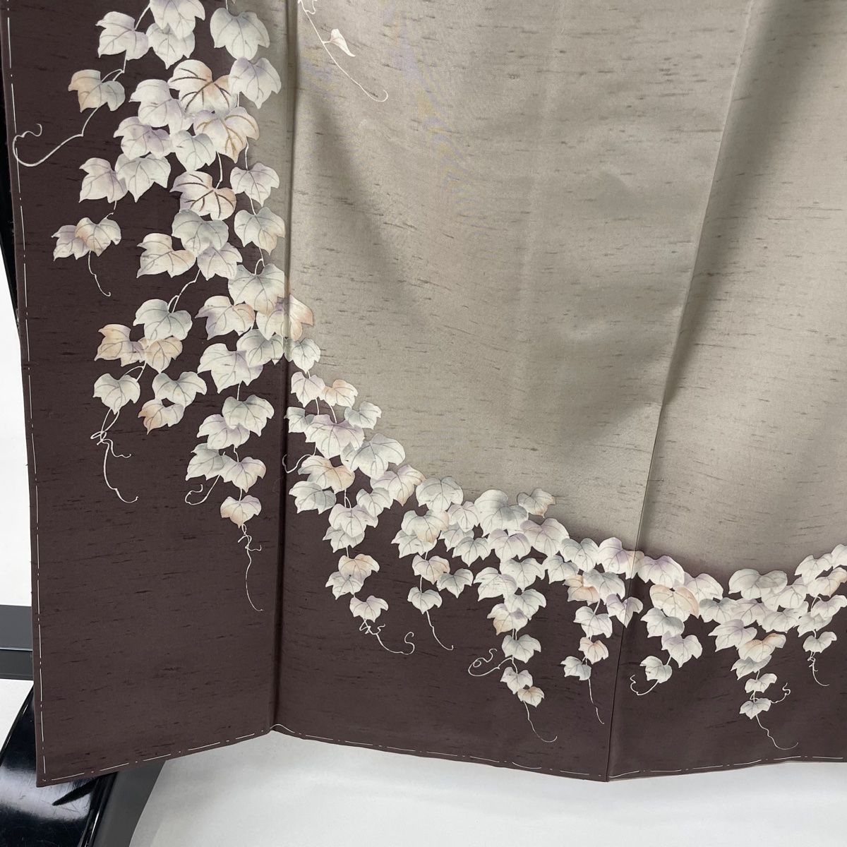 平和屋着物○上質な紬 花織 間道 鈴乃屋扱い 正絹 逸品 AAAZ7663ph