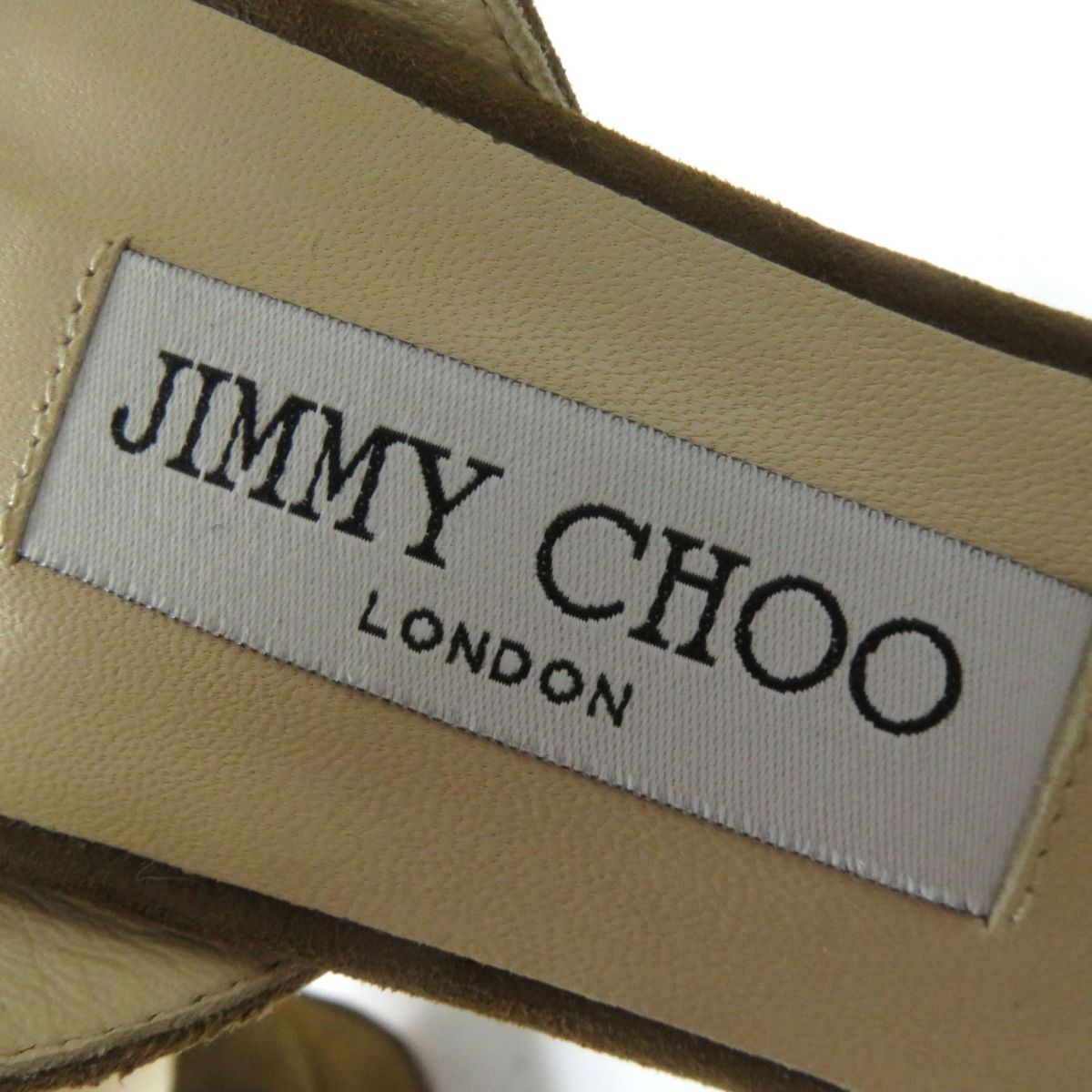 極美品☆JIMMY CHOO ジミーチュウ アンクルストラップ オープントゥ