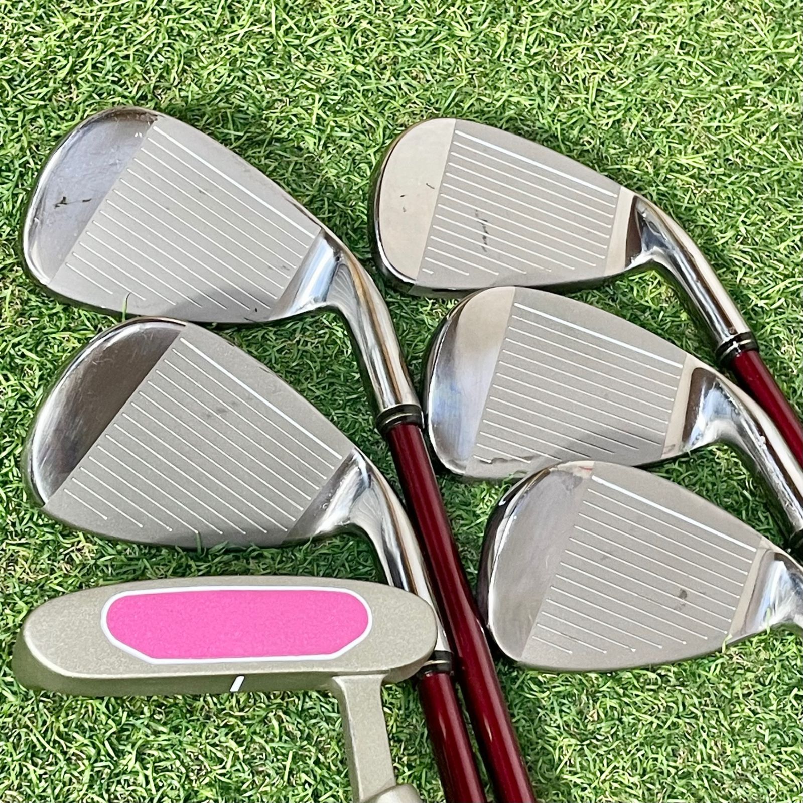 Callaway - 貴重レフティ レディース初心者用　キャロウェイ メガゴルフ ゴルフセット 左7本 Callaway キャロウェイ REVA レディースゴルフセット 初心者 L