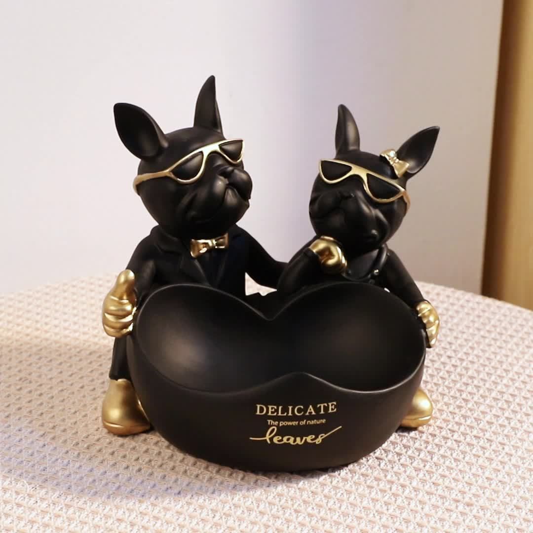 小物入れ 犬 モチーフ ブルドッグ 小型 オブジェ 卓上 小物 鍵 アクセサリー ジュエリー お菓子 収納 スタイリッシュ おしゃれ おもしろ ユニーク かわいい 置物 モダン 室内 インテリア 樹脂
