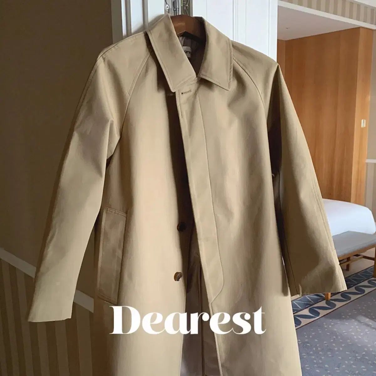Maybebaby メイビーベイビー Dearest フラップ ポケット ベージュ トレンチ コート