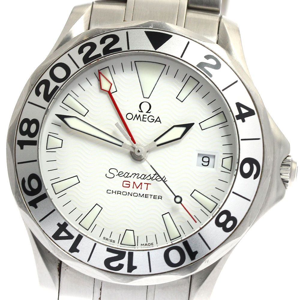 オメガ OMEGA 2538.20 シーマスター300 GMT デイト 自動巻き メンズ 保証書付き_885476