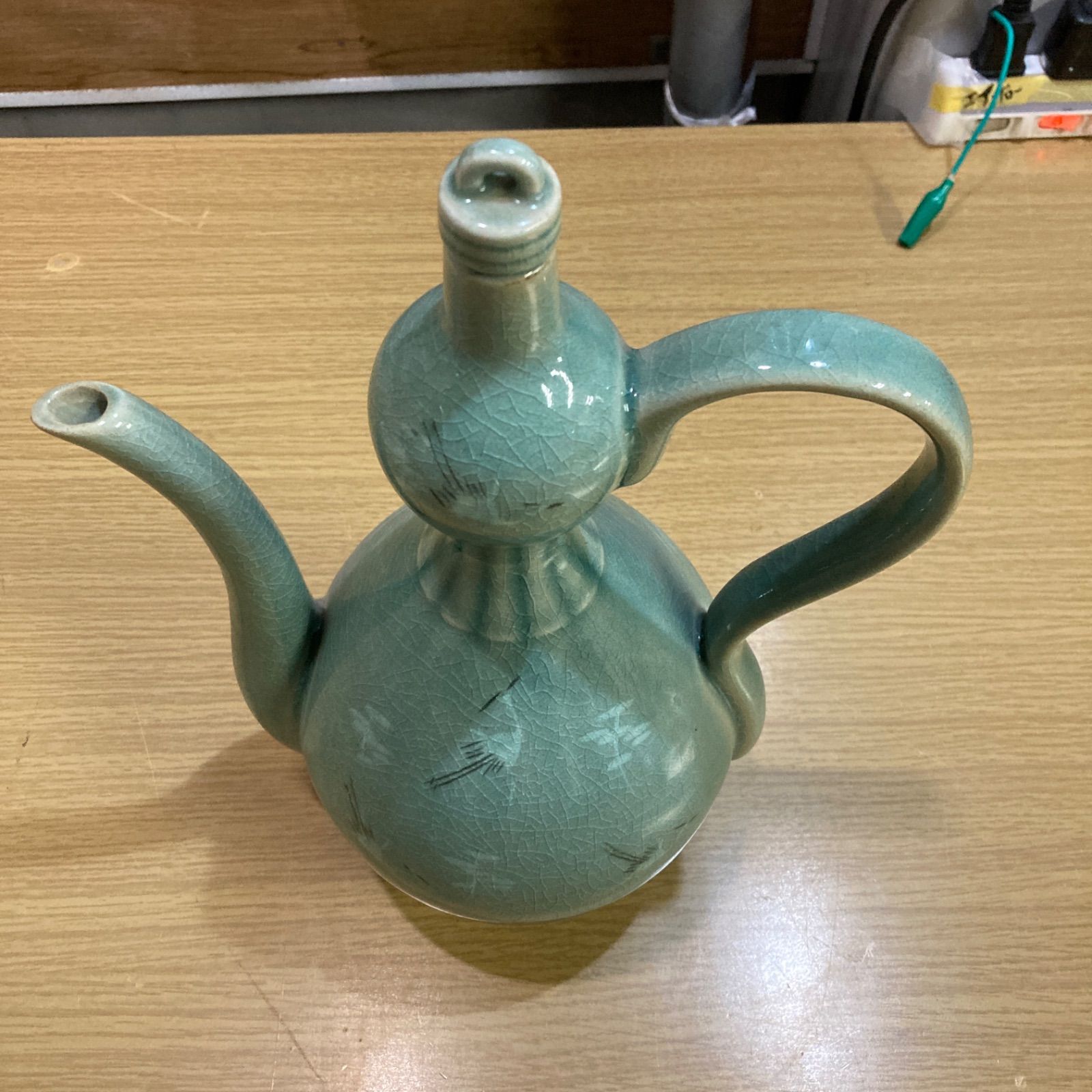 青磁水注 　酒器　竹煎茶道具　 高麗 　置き飾り　インテリア 青磁水注 酒器 竹煎茶道具 高麗 置き飾り インテリア