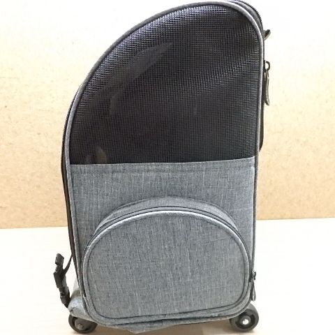 キャスター付きペットキャリー アースグレー
