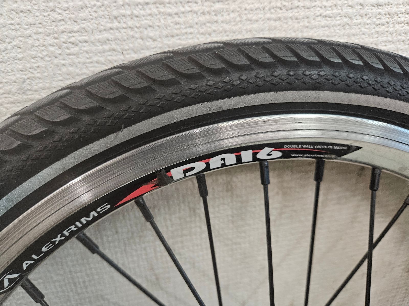 □ ALEXRIMS DA16 355×16 FH-M580 18インチ アレックスリム 前後ホイール シマノ10s対応 ミニベロ 同梱発送承中!!  Continental Contact T-168 - メルカリ