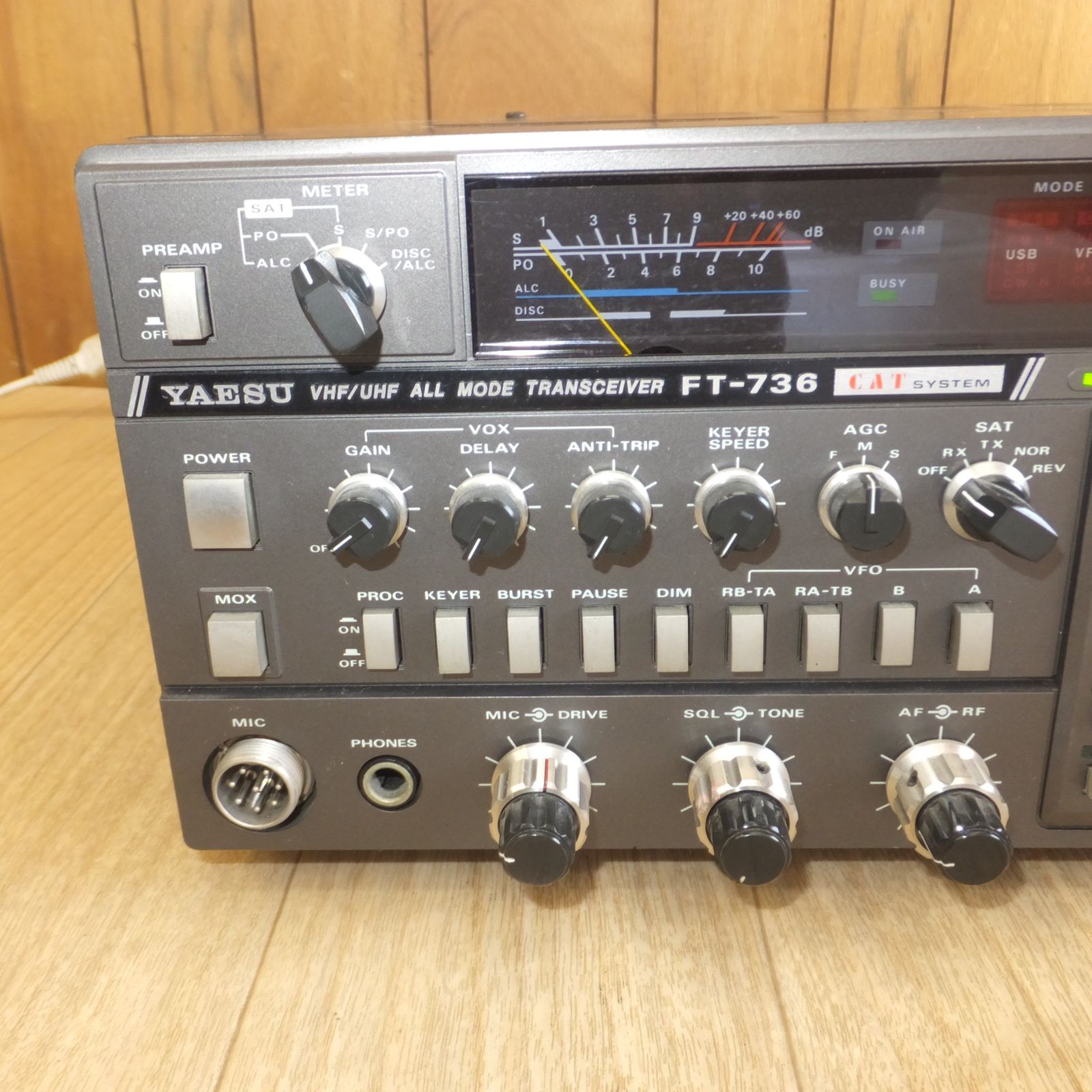 [送料無料] 現状品★八重洲無線 YAESU V/UHF帯用 オールモード トランシーバー VHF/UHF ALL MODE TRANSCEIVER  FT-736★