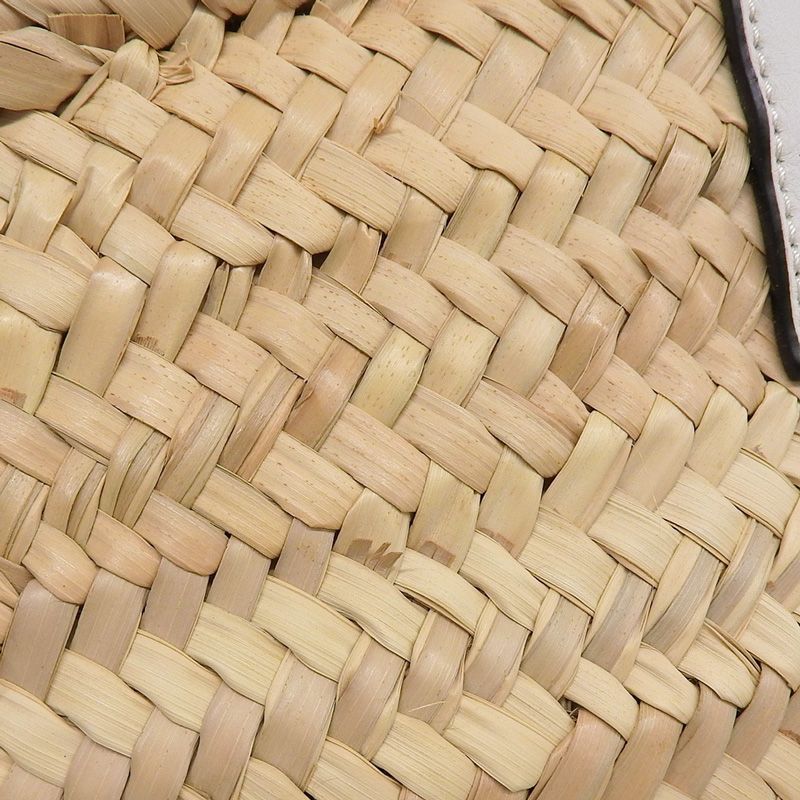 かごバッグ ラフィア|レザー