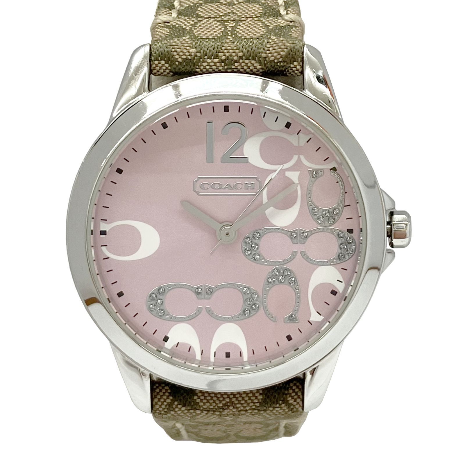 COACH コーチ シグネチャー クォーツ 腕時計 CA.13.7.14.0647 ピンク 時計 レディース