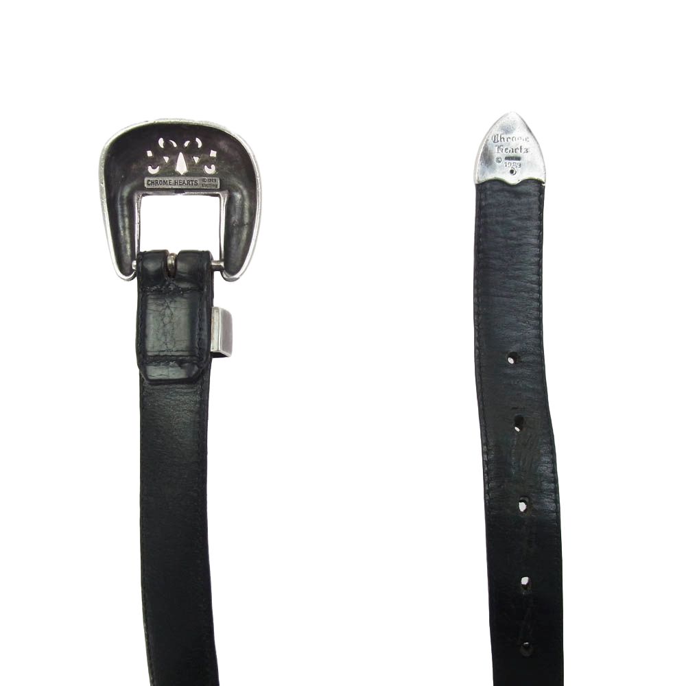 CHROME HEARTS クロムハーツ（原本無） 1.0 CLASSIC 3PC クラシック 3ピース レザー ベルト ブラック系 シルバー系 32【中古】 CHROME HEARTS クロムハーツ（原本無） 1.0 CLASSIC 3PC クラシック 3