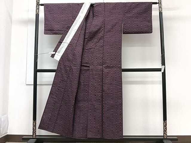 平和屋着物▽上質な紬 単衣 格子 正絹 逸品 CAAW1242xi - メルカリ 