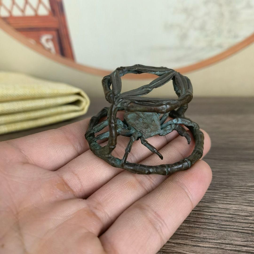茶道具　香道具　蓋置　置物  カニ   陶磁器 装飾品 現代工芸品美術品 置物 0104153935_5c2effa7bc879.jpg