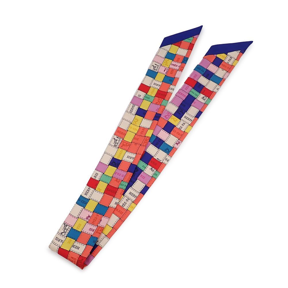 エルメス ツイリー リボンスカーフ ボルデュック・チェック H062408S