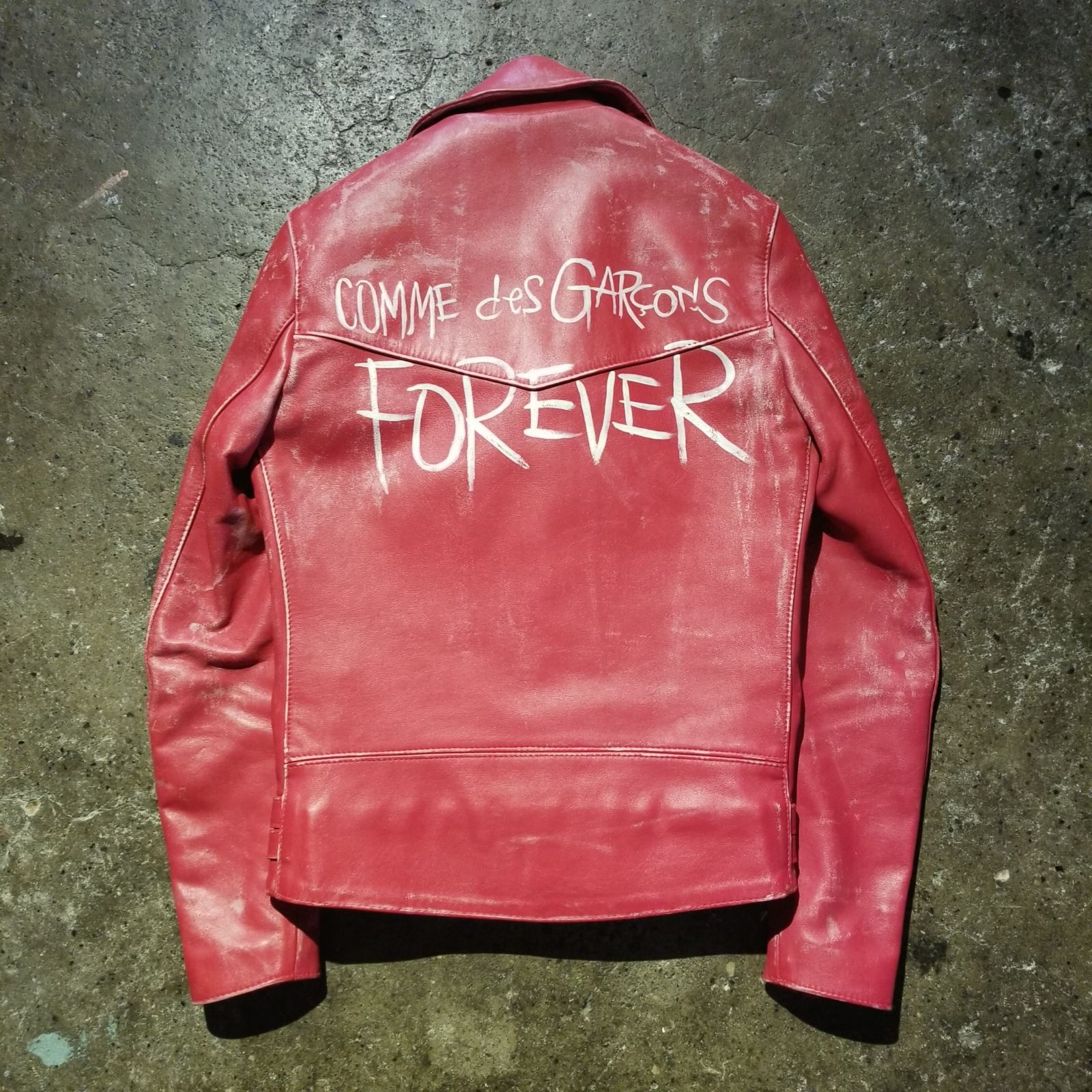 COMME des GARCONS × Lewis Leathers AD2012 LIGHTNING FOREVER 36 RED 