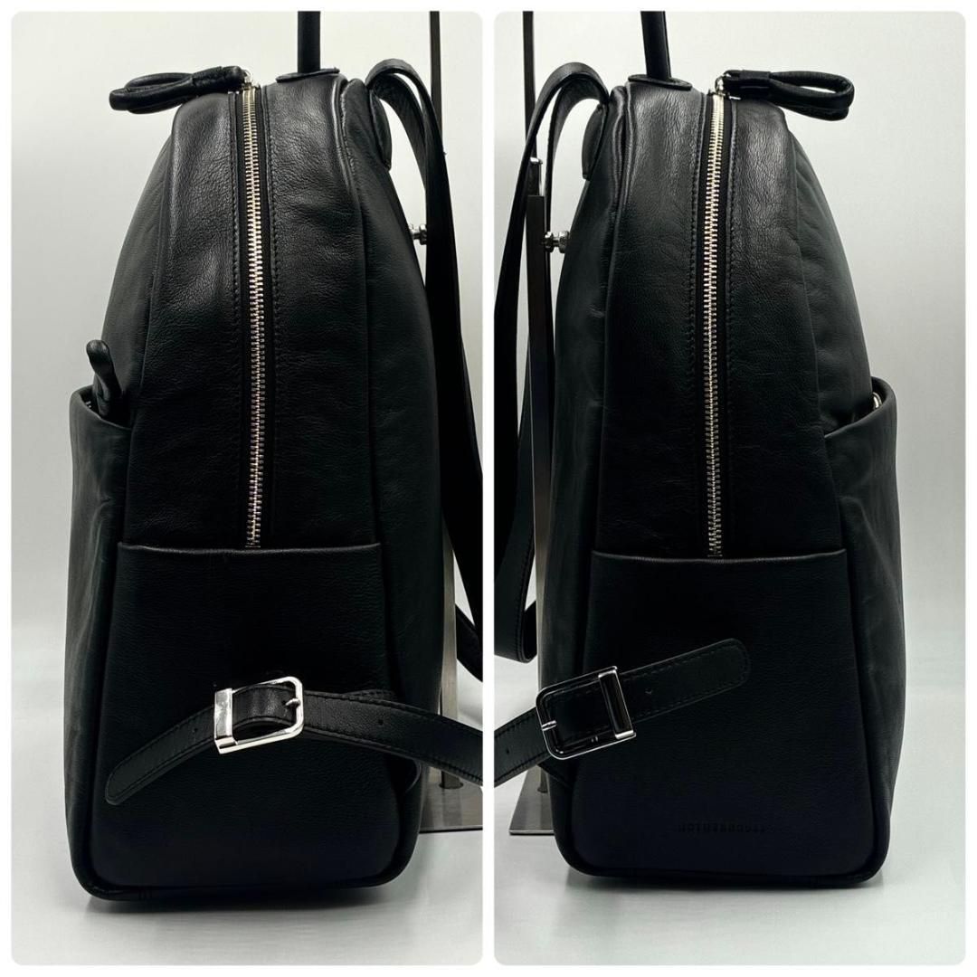 極美品 袋付 マザーハウス ソフトバルーン リュックサック A4可 レザー