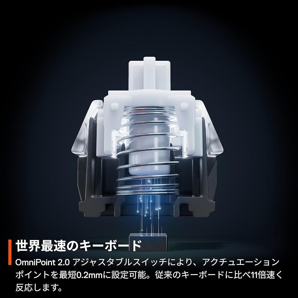 SteelSeries ラピッドトリガー 搭載 ゲーミングキーボード ミニサイズ Apex Pro Mini JP 有線 日本語配列