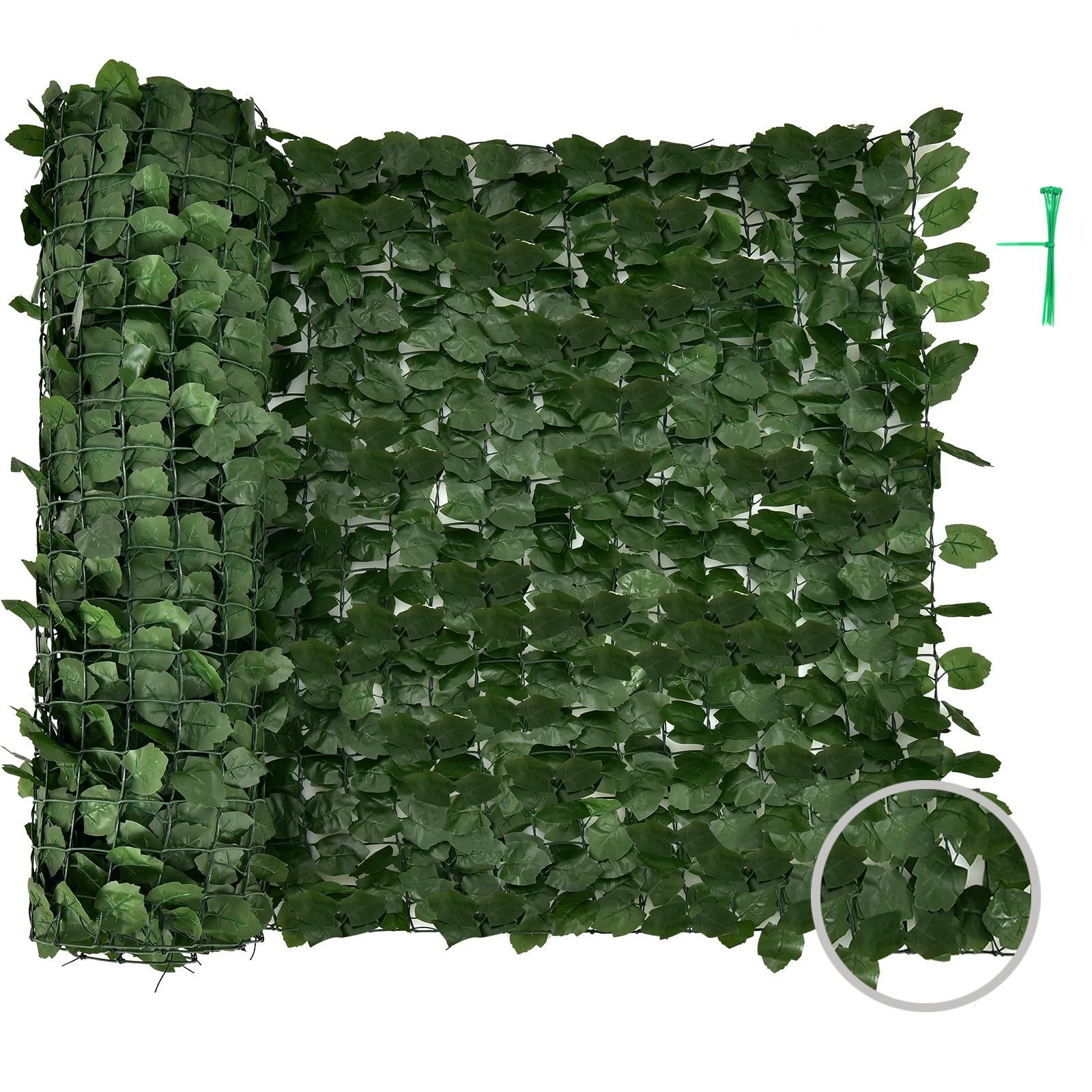 Model 484 かえで TANGKULA グリーンフェンス 100cm x 300cm ウォールグリーン リーフラティス 壁掛け リーフフェンス 目隠し フェイクグリーン 室内外兼用 設置簡単 自由に切り替え UVカット 枯れない プライバシー保護 ガーデ