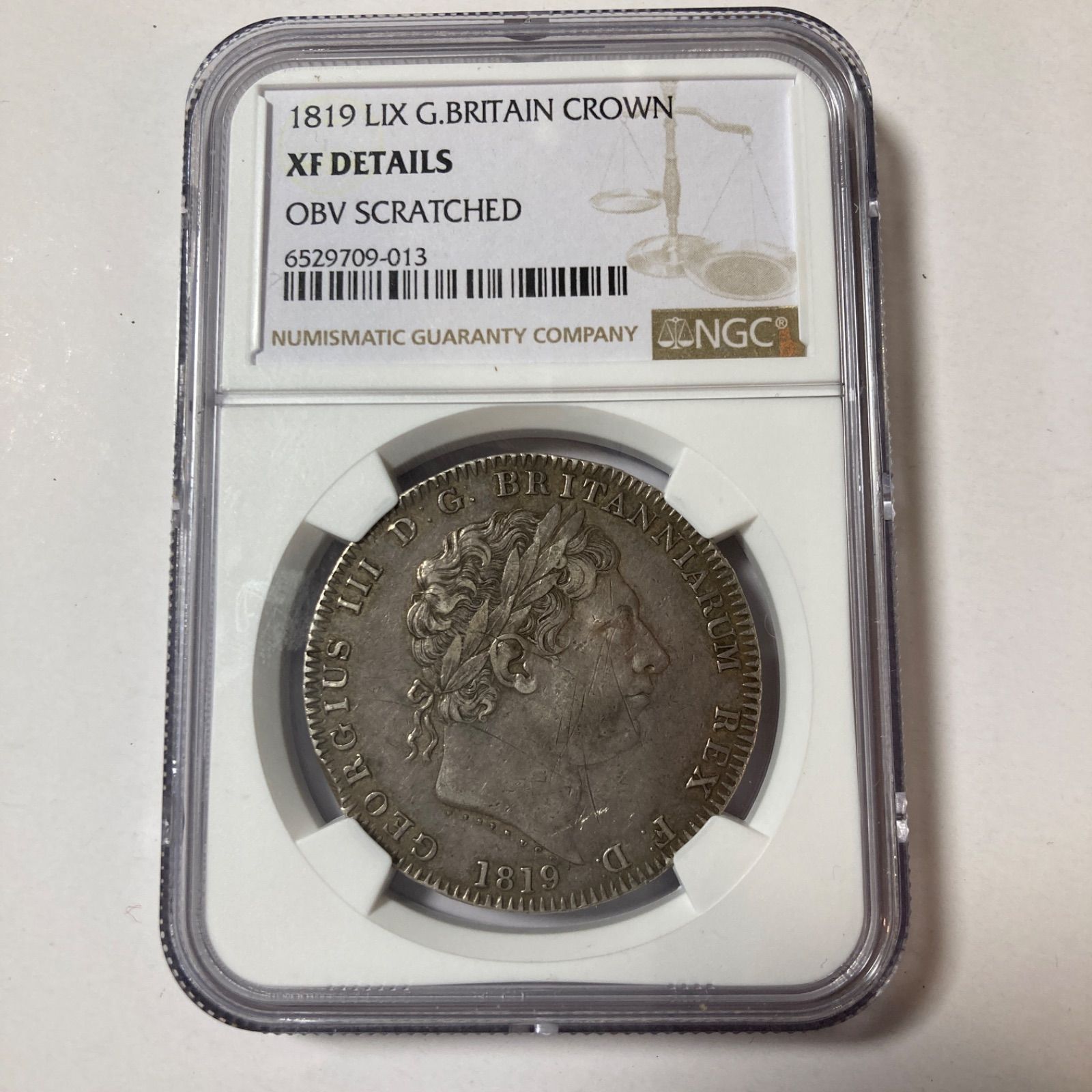 1819年 イギリス 1クラウン 銀貨 ジョージ3世 NGC鑑定 - メルカリ